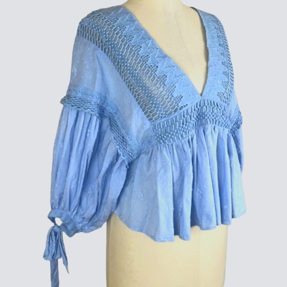 Free People Drive You Mad boho Blouse size xs - Picture 10 of 16